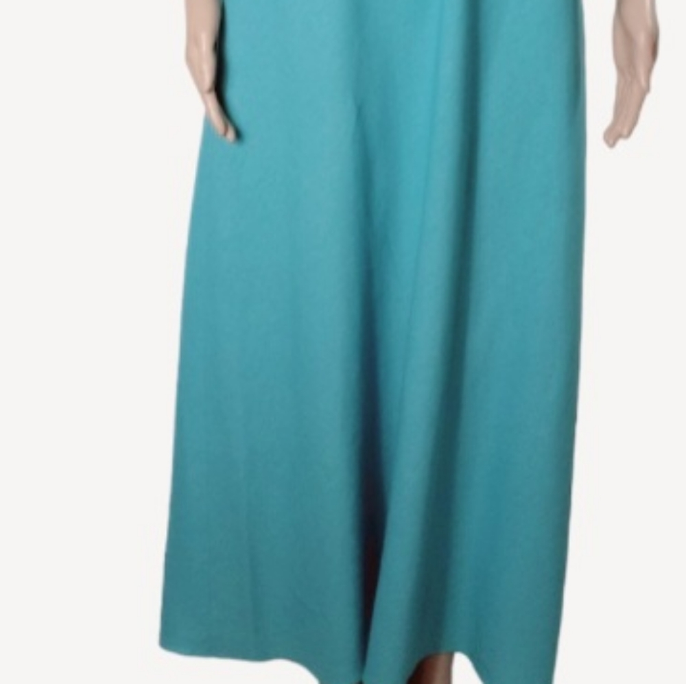 Lennie LYN New York teal blue linen maxie dress size 14 - Picture 5 of 9